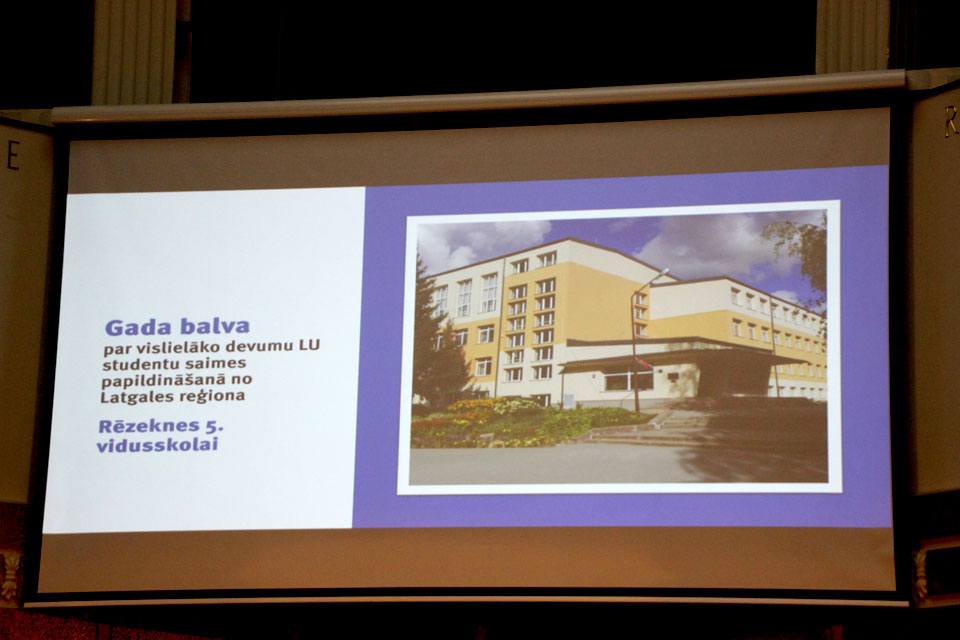 SAŅĒMĀM LATVIJAS UNIVERSITĀTES BALVU