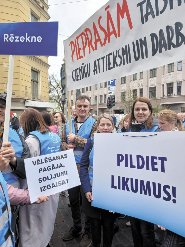 pedagogu streiks un protesta gājiens