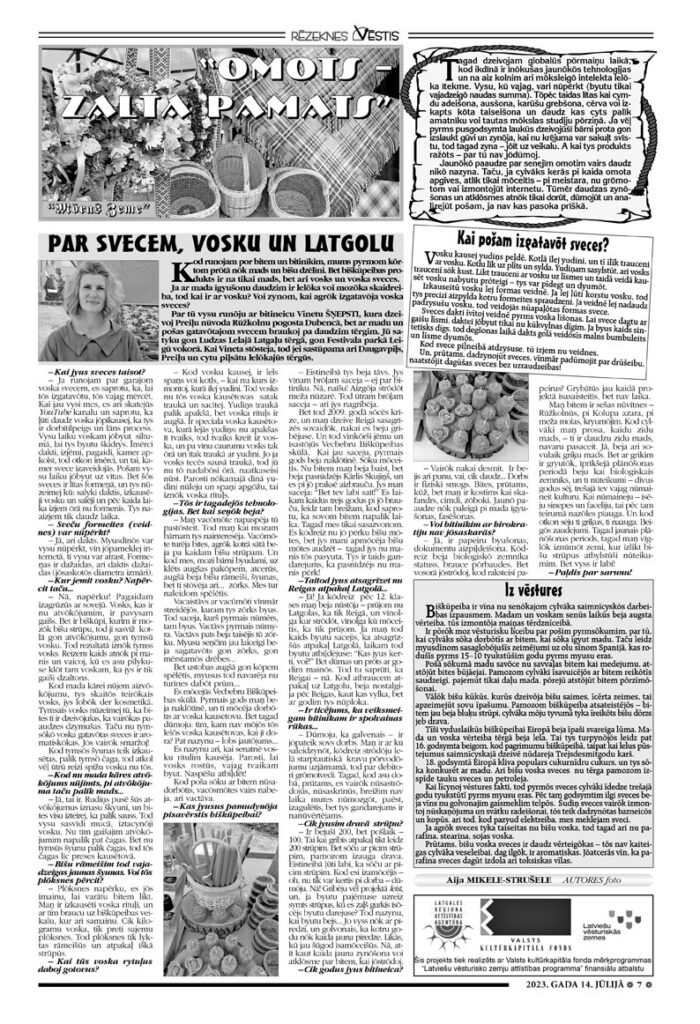 PAR SVECEM, VOSKU UN LATGOLU