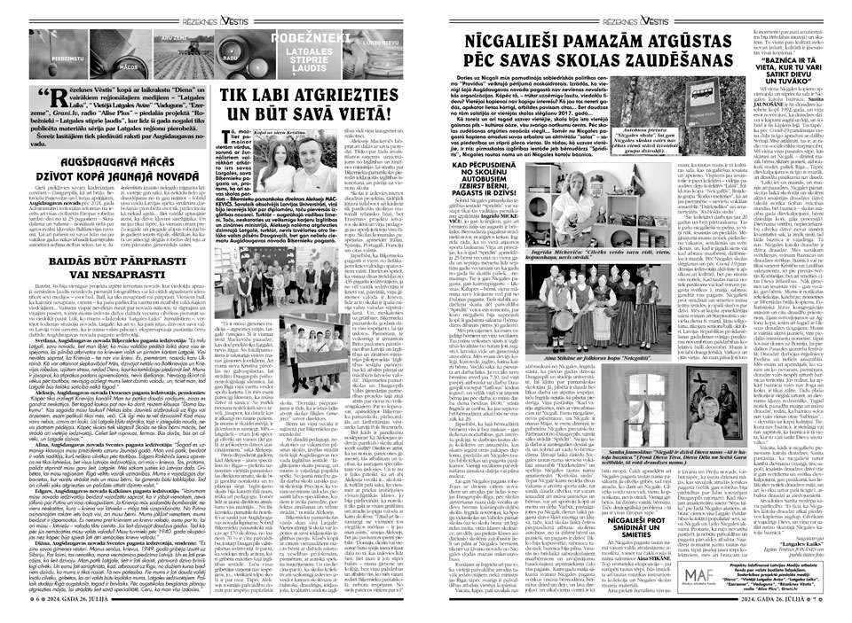 augšdaugavā mācās  dzīvot kopā jaunajā novadā