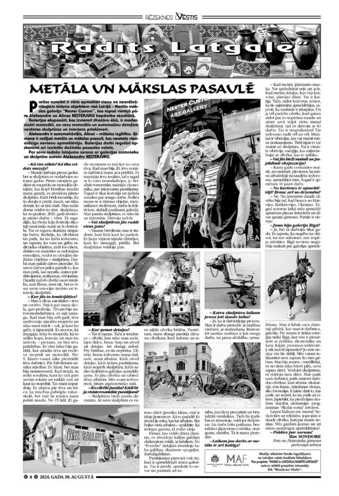 metāla un mākslas pasaulē