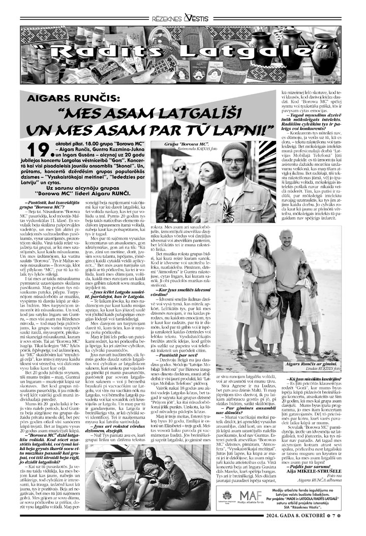 Aigars Runčis: “Mes asam latgalīši un mes asam par tū lapni!”