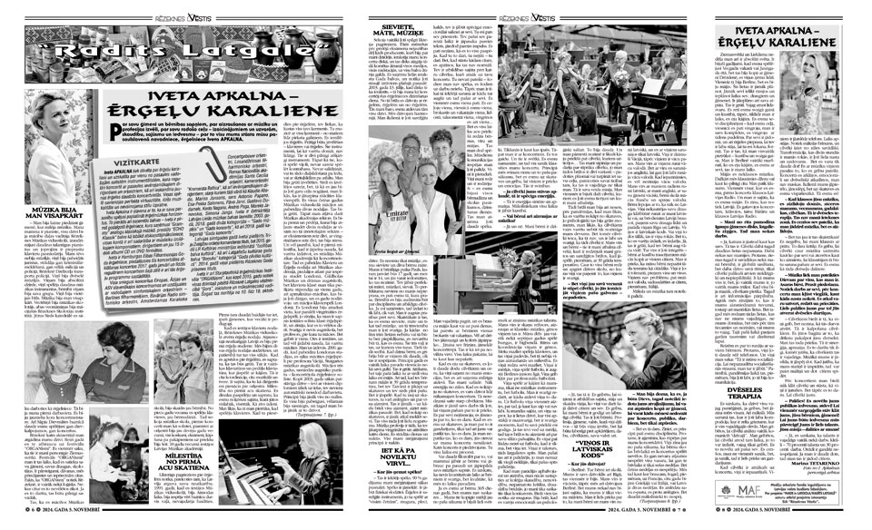 Iveta apkalna –  ērģeļu karaliene