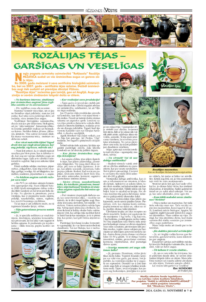 rozālijas tējas –  garšīgas un veselīgas