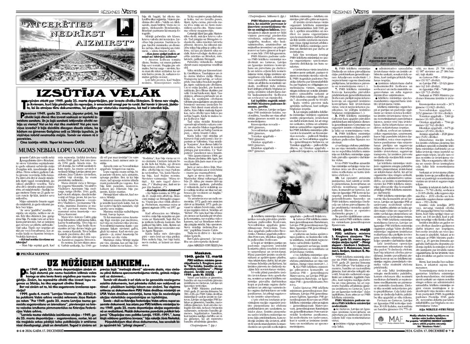 IZSŪTĪJA VĒLĀK