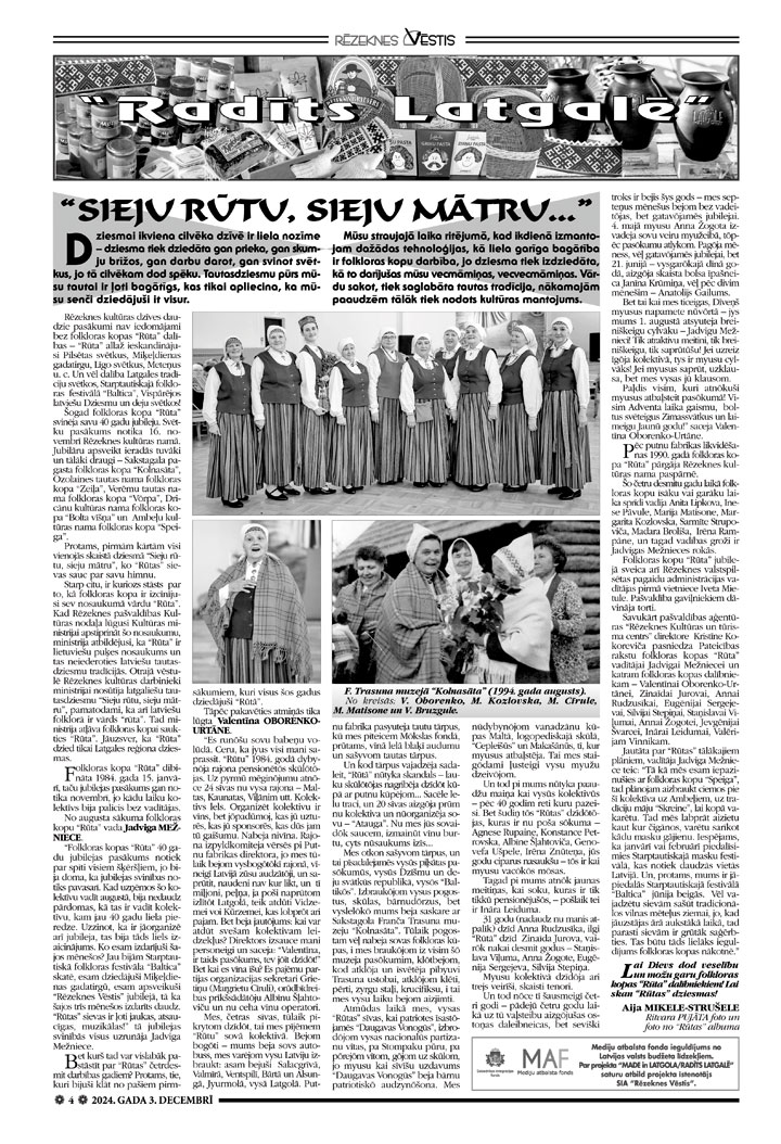 “sieju rūtu, sieju mātru…”