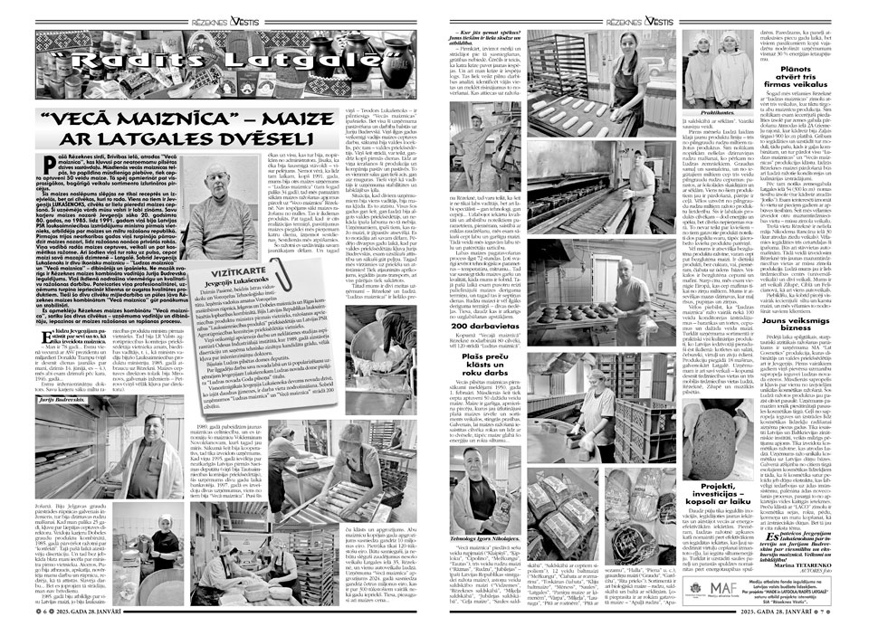 “Vecā maiznīca” – maize ar latgales dvēseli