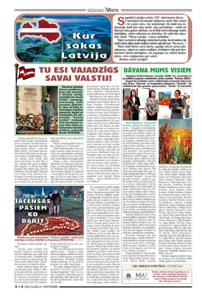SAULES MŪŽU LATVIJAI!