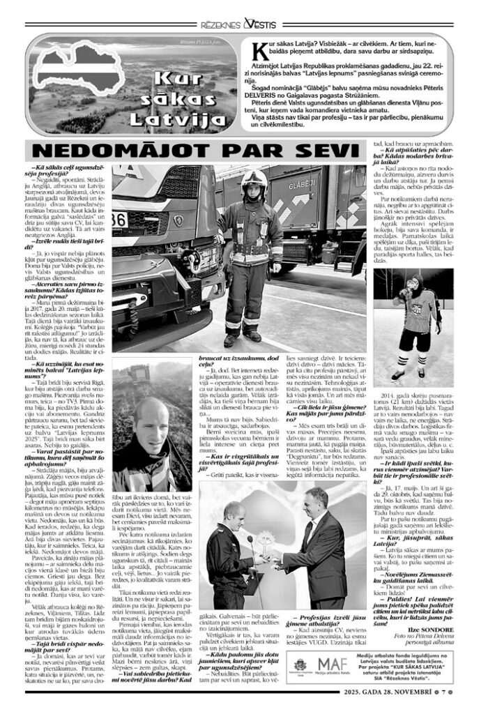 NEDOMĀJOT PAR SEVI