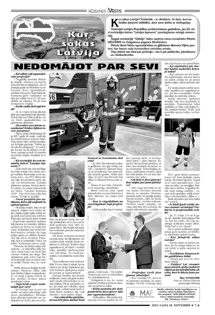 NEDOMĀJOT PAR SEVI