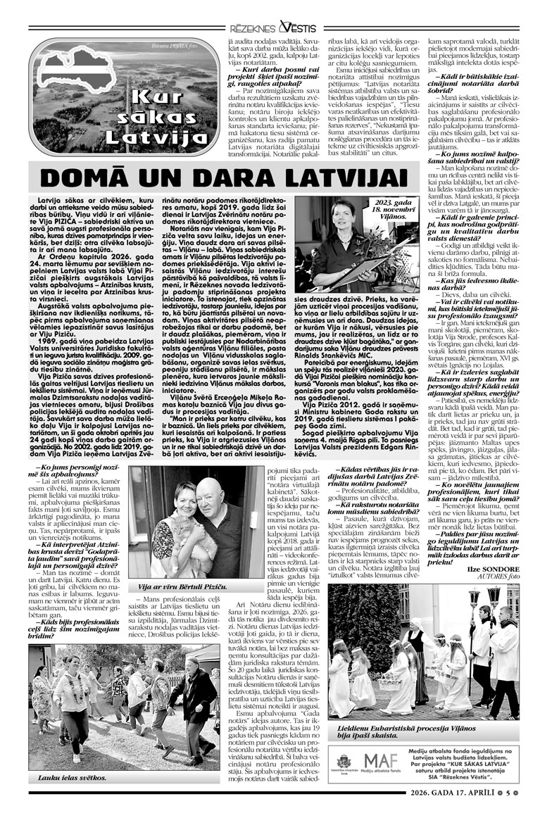DOMĀ UN DARA LATVIJAI