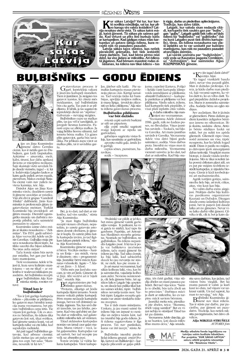 BUĻBIŠNĪKS – GODU ĒDIENS