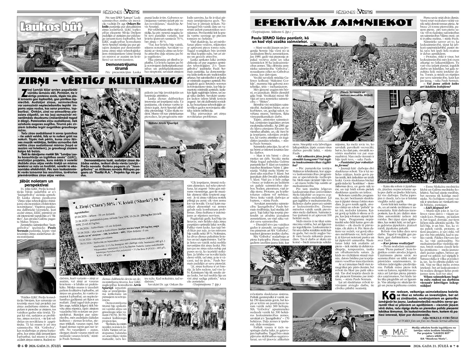 ZIRŅI – VĒRTĪGS KULTŪRAUGS