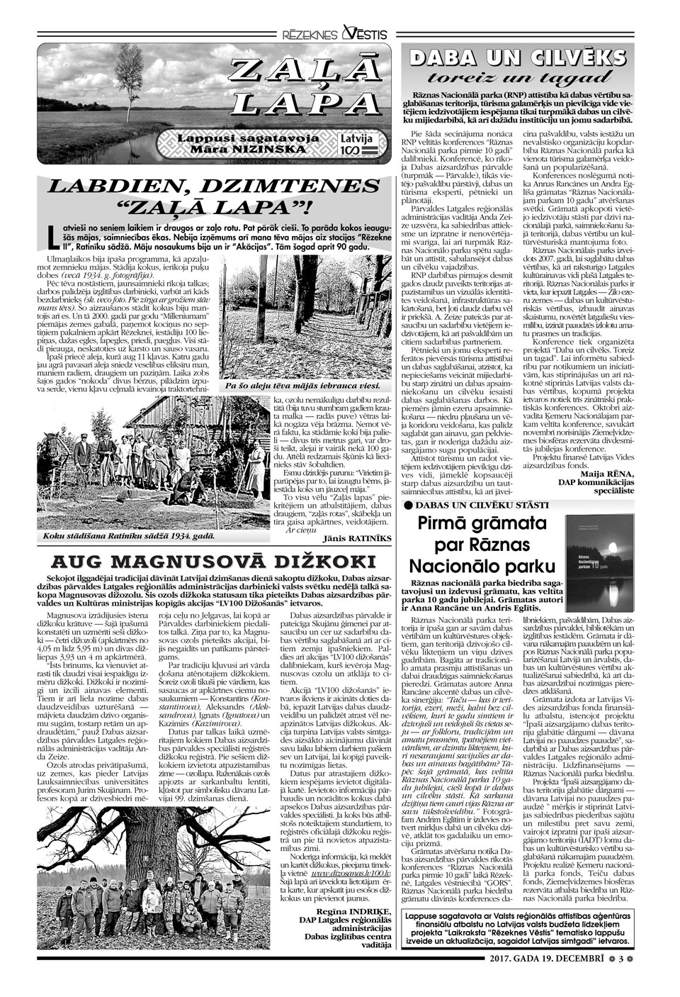 LABDIEN, DZIMTENES “ZAĻĀ LAPA”!